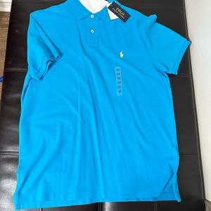 NWT custom slim fit Polo 3 button shirt